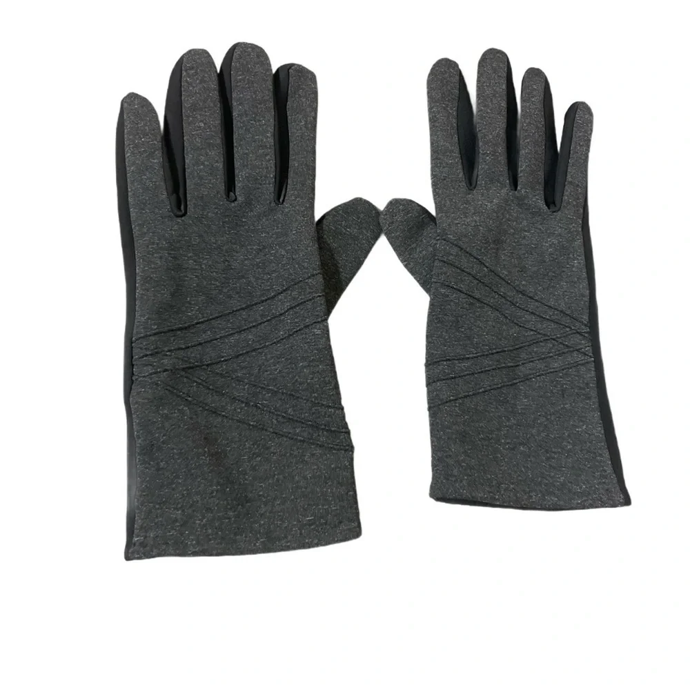Women’s Heather grey Elegant Gray Gloves winter